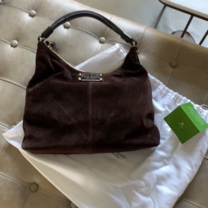 Kate Spade Suede and Patent Hobo Purse